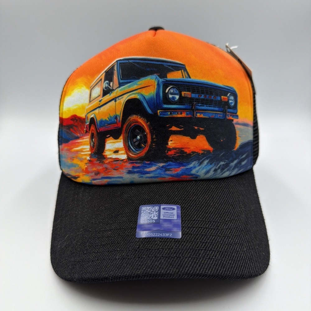 Ford Bronco Trucker Style Hat - Mesh Back - Foam - Official Licensed Product NEW